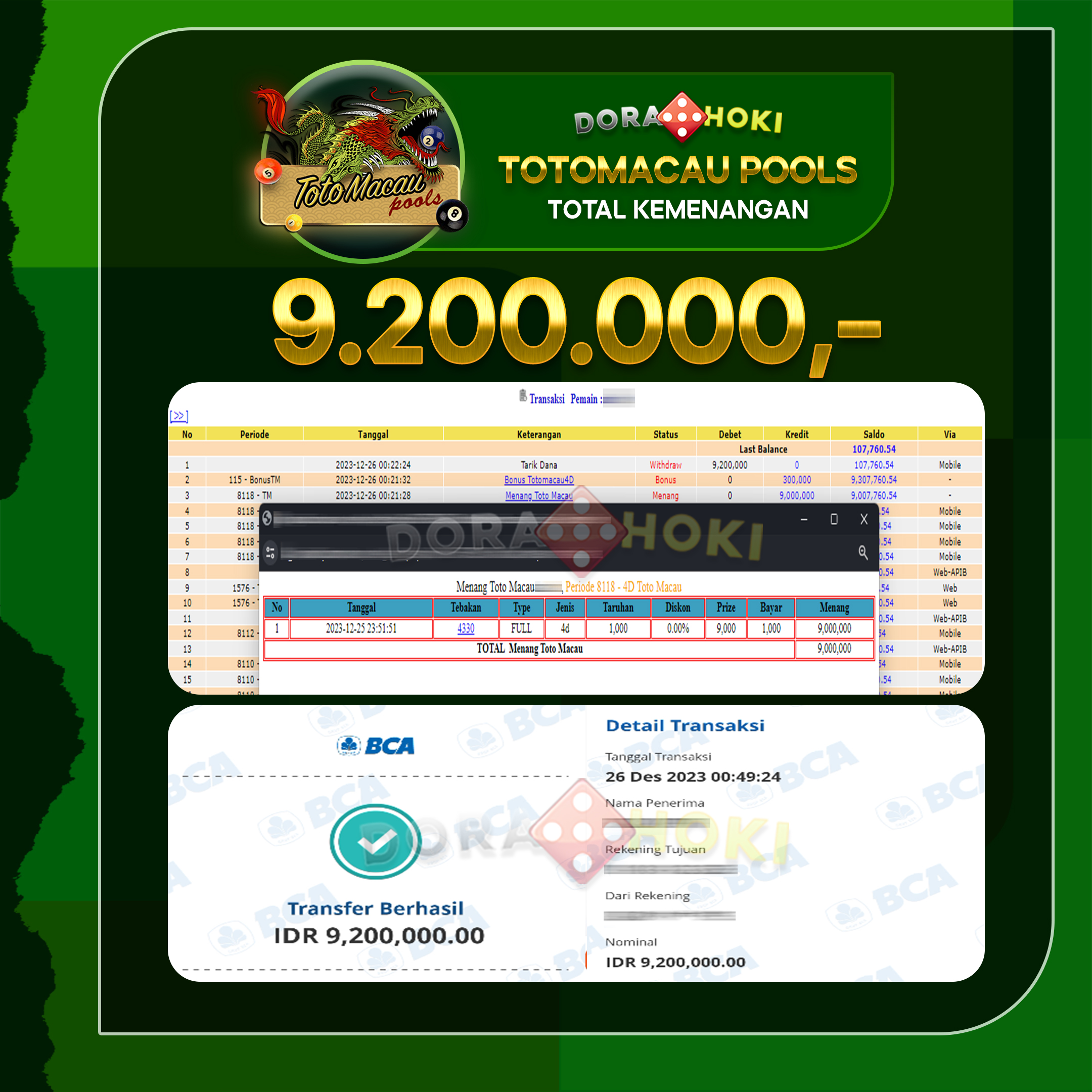 Bukti Jp Togel Totomacau 9jt