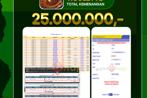 LIVECASINO ROULETTE Rp.25.000.000