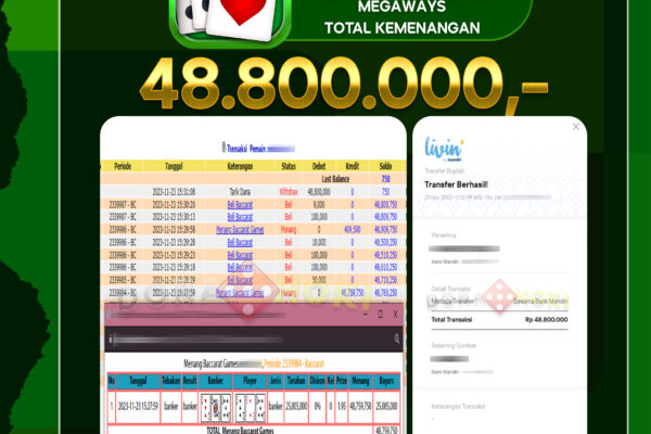 Livecasino Baccarat Rp.48.800.000