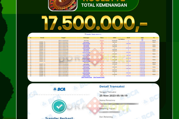 Livecasino Roulette Rp.17.500.000