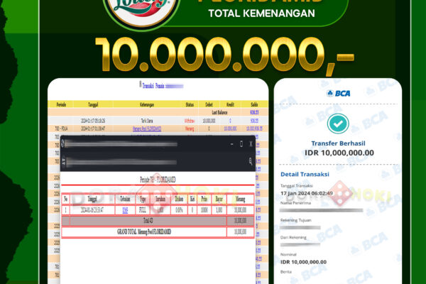 Togel Floridamid Rp.10.000.000