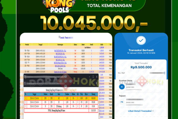 Togel King Kong 4D Rp.10.045.000