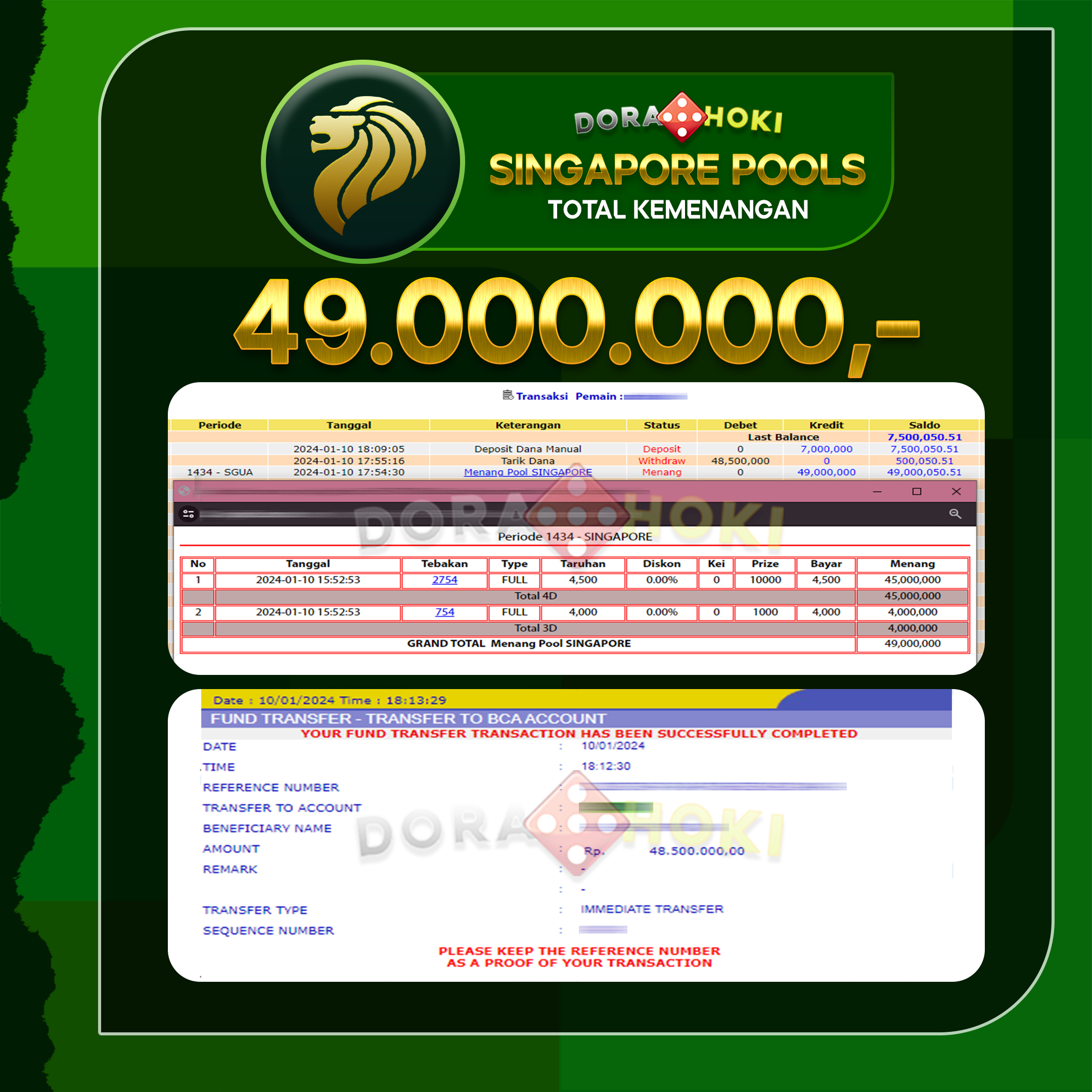 Togel Singapore Rp.49.000.000