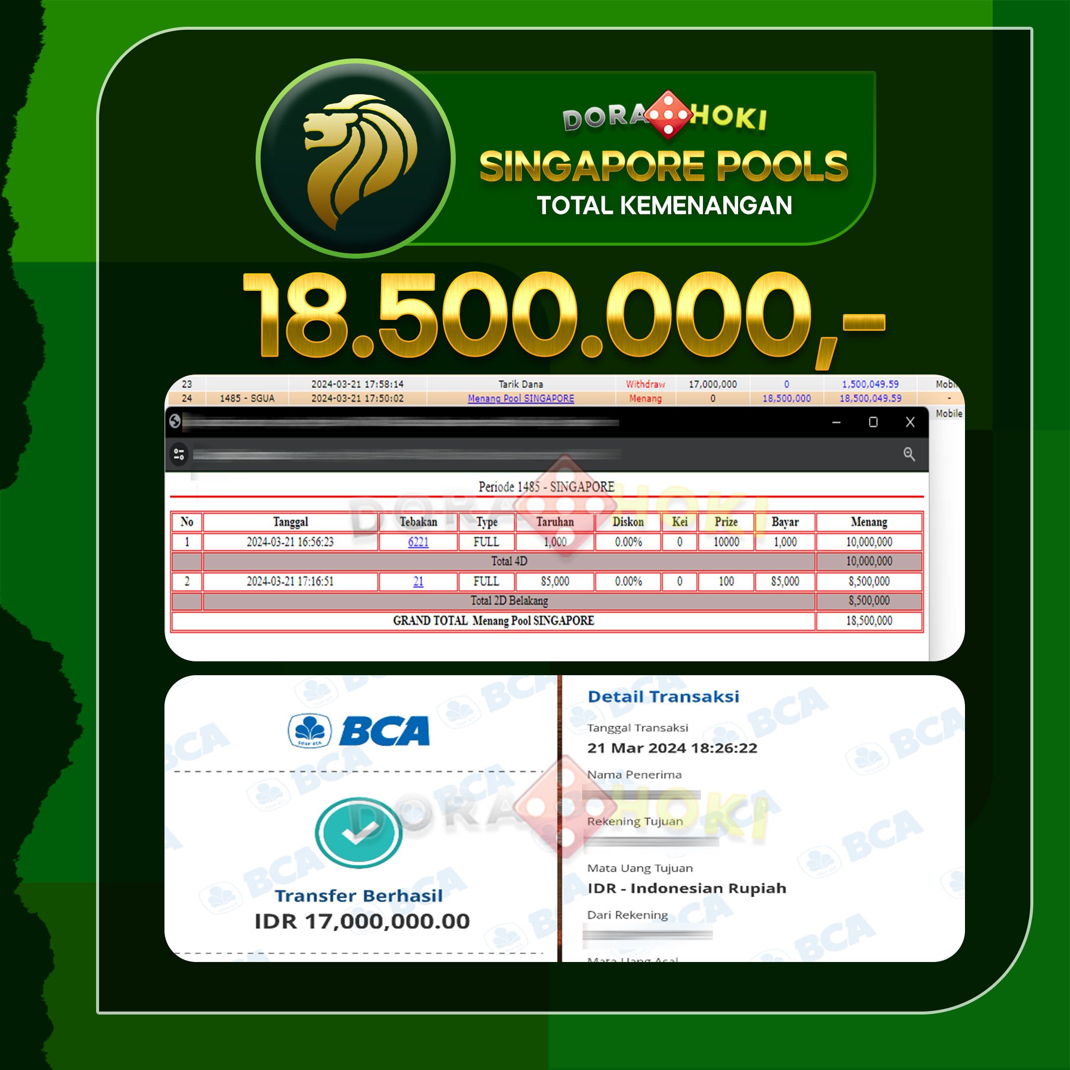 TOGEL SINGAPORE 18.500.000