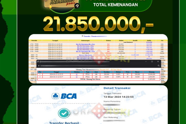 TOTO MACAU 21.850.000