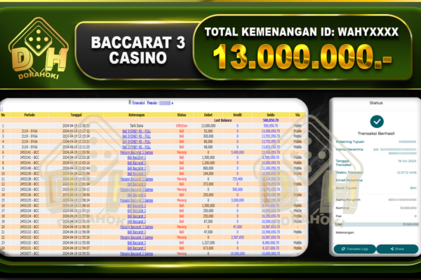 Baccarat 3 13.000.000