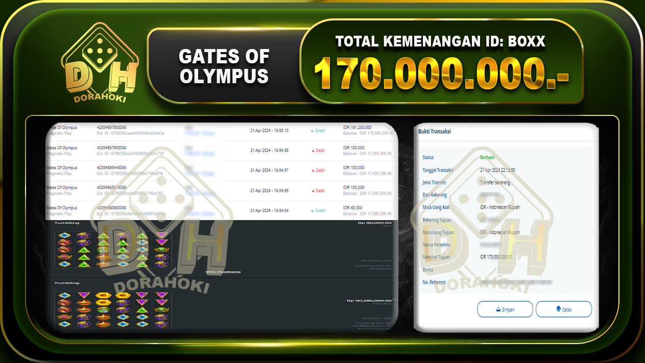 Gates Of Olympus 170.000.000