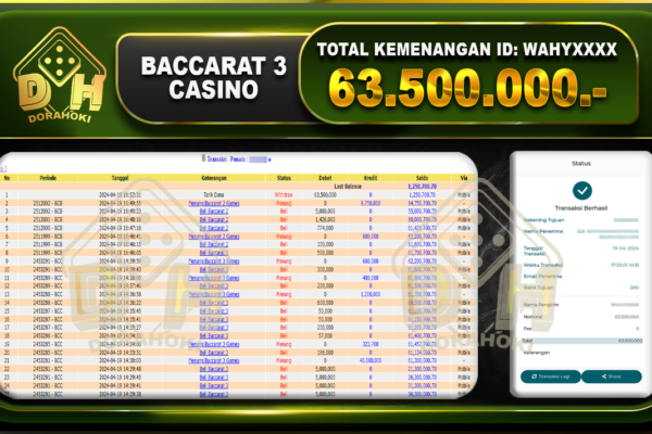 Baccarat 3 63.500.000