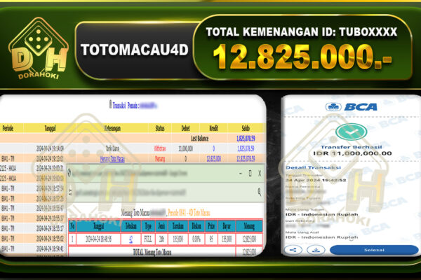 TOTO MACAU 12.825.000