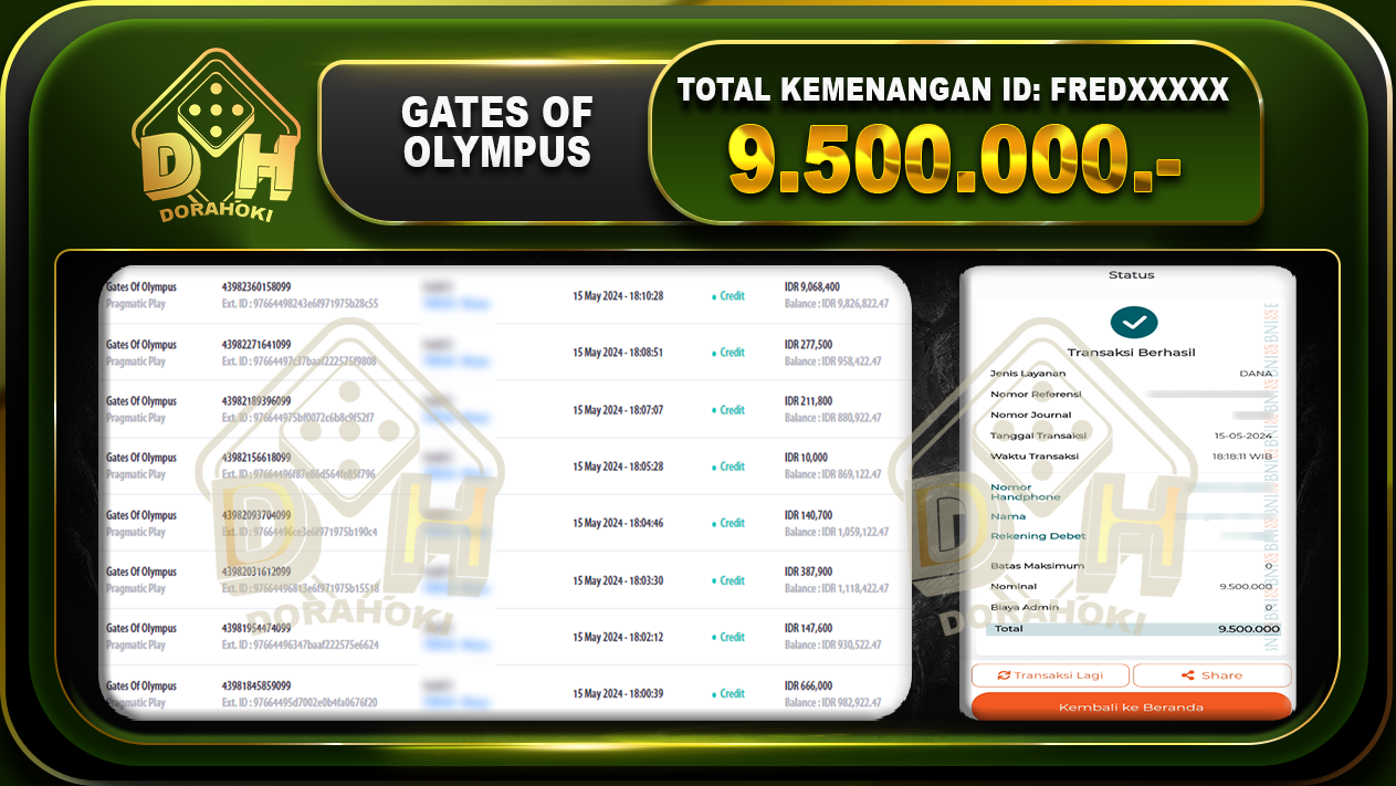 Gates Of Olympus 9.500.000