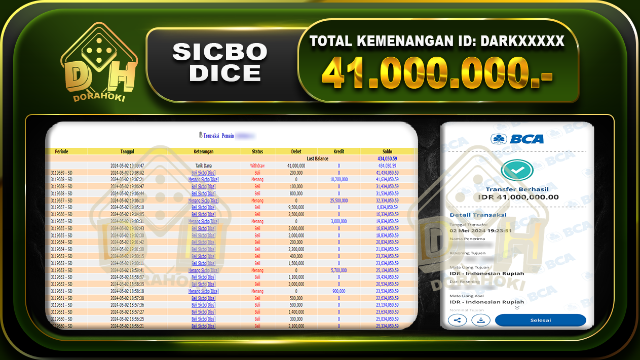 Sicbo Dice 41.000.000