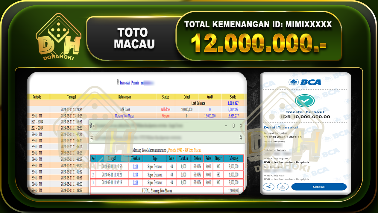 TOTO MACAU 12.000.000