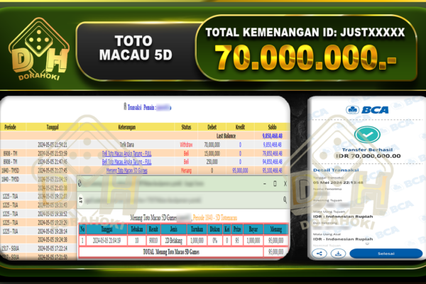 TOTOMACAU 5D 70.000.000