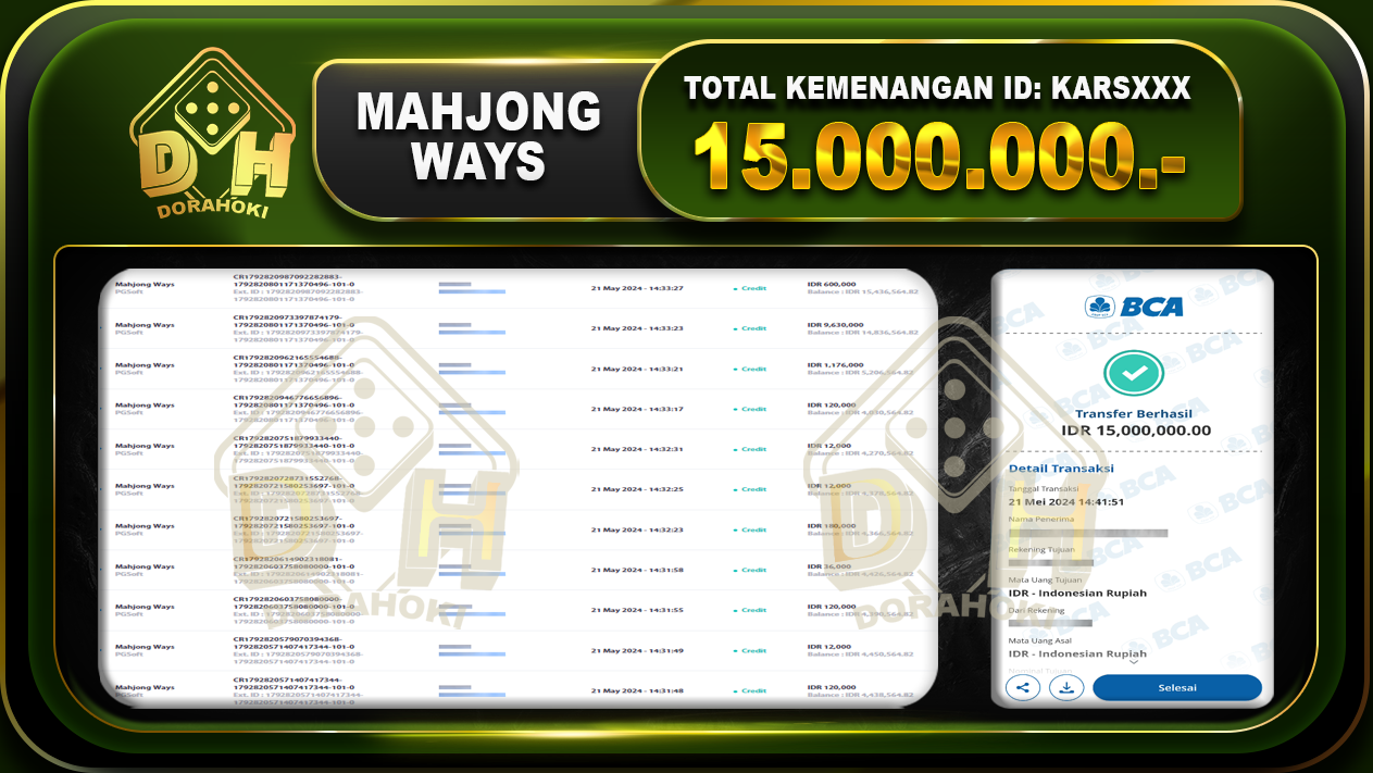 Mahjong Ways 15.000.000