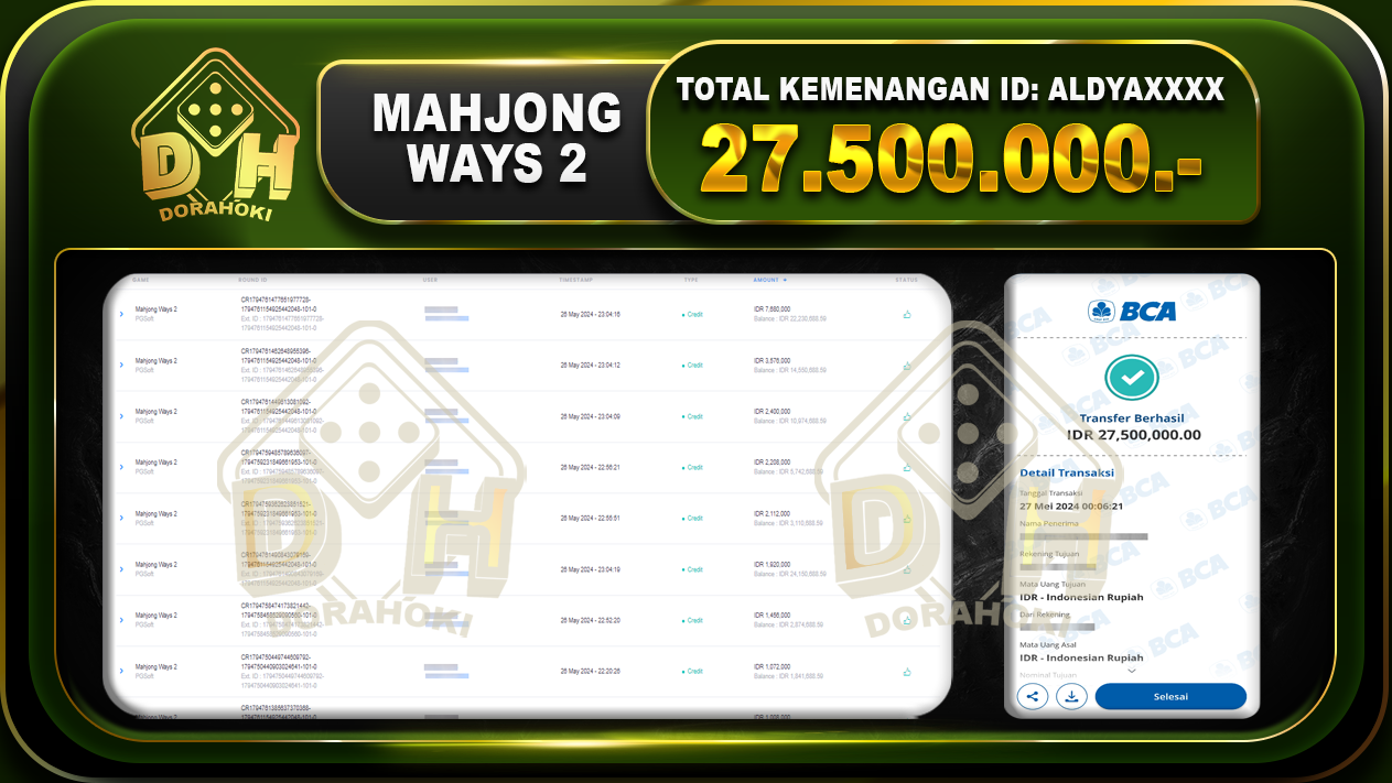 Mahjong Ways 2 27.500.000