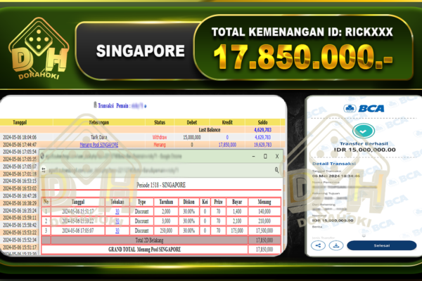 TOGEL SINGAPORE 17.850.000