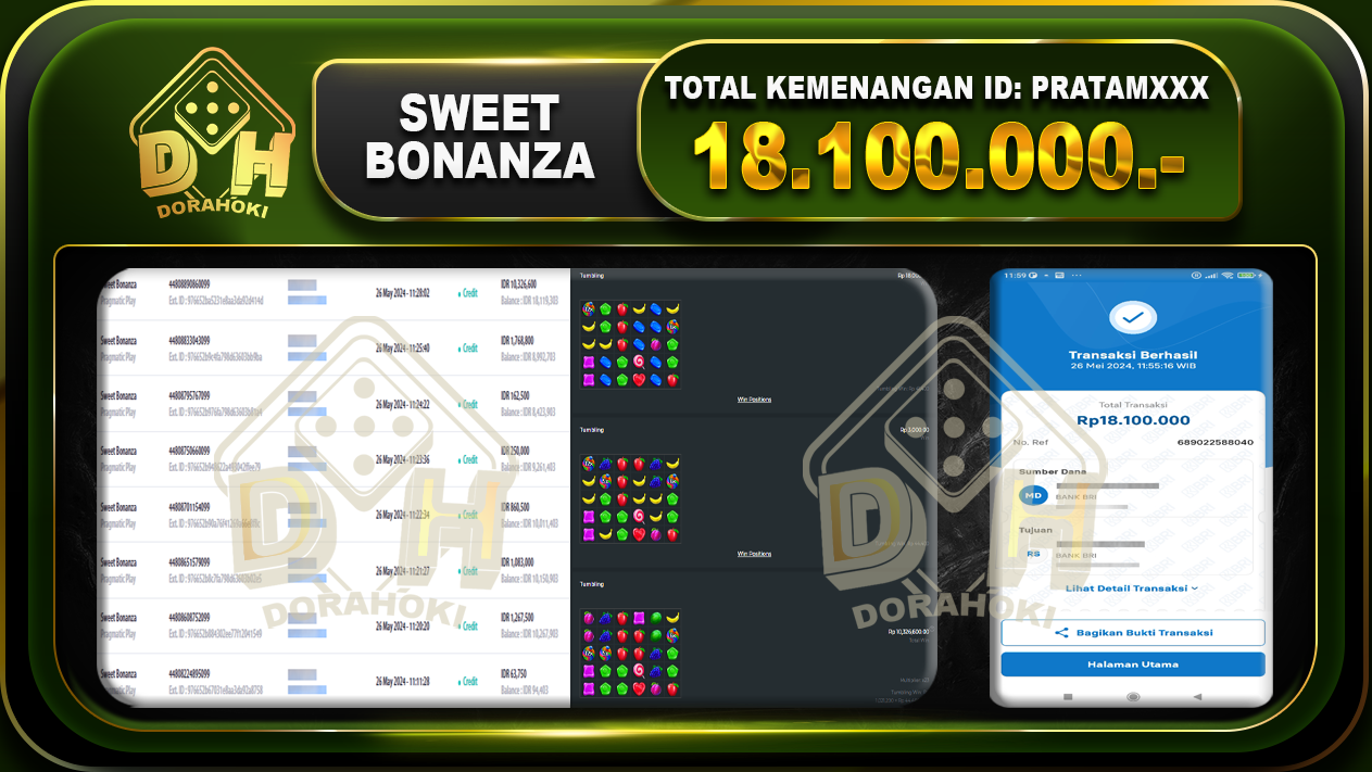 Sweet Bonanza 18.100.000