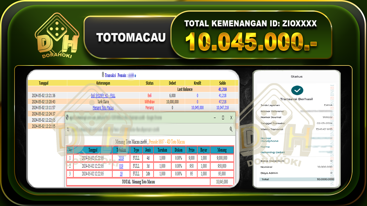 TOTO MACAU 10.045.000