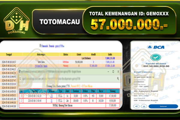 TOTO MACAU 57.000.000