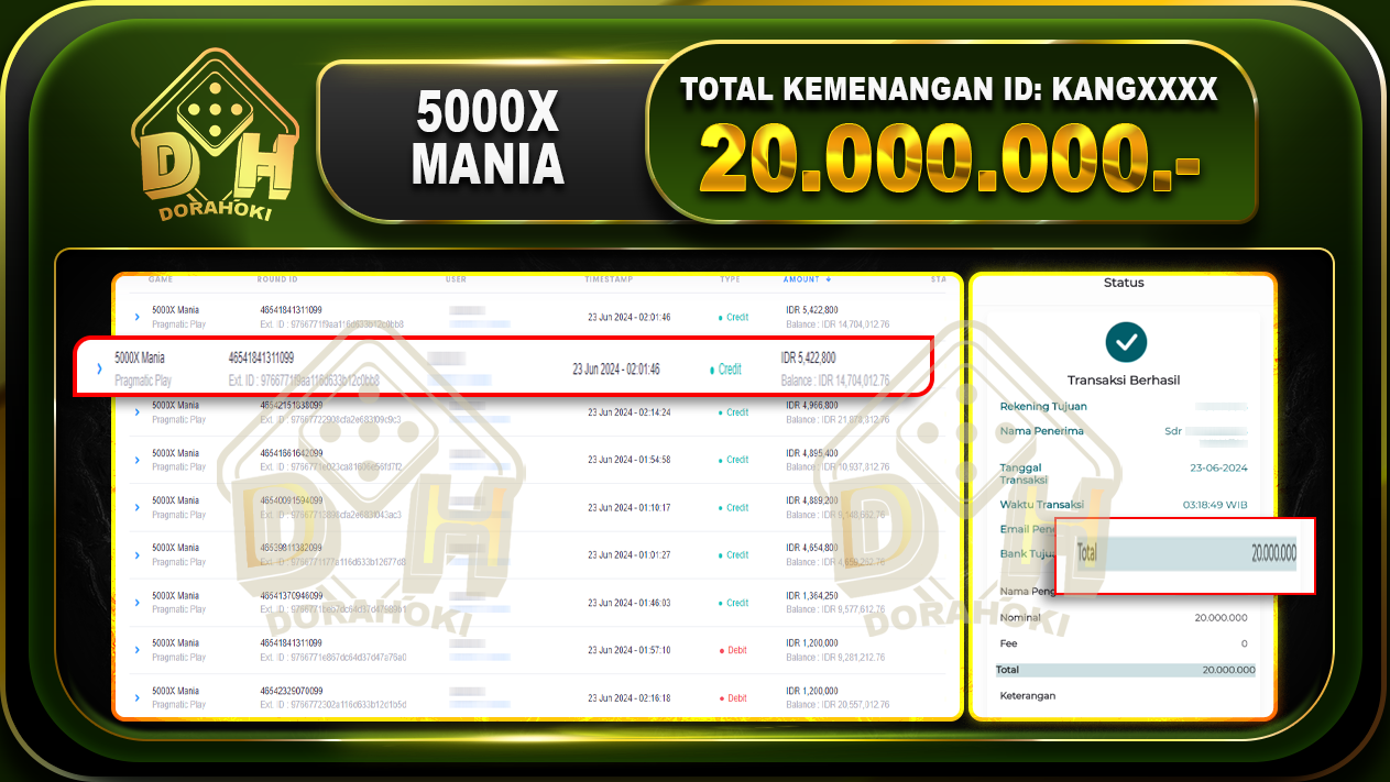 5000X MANIA Rp.20.000.000