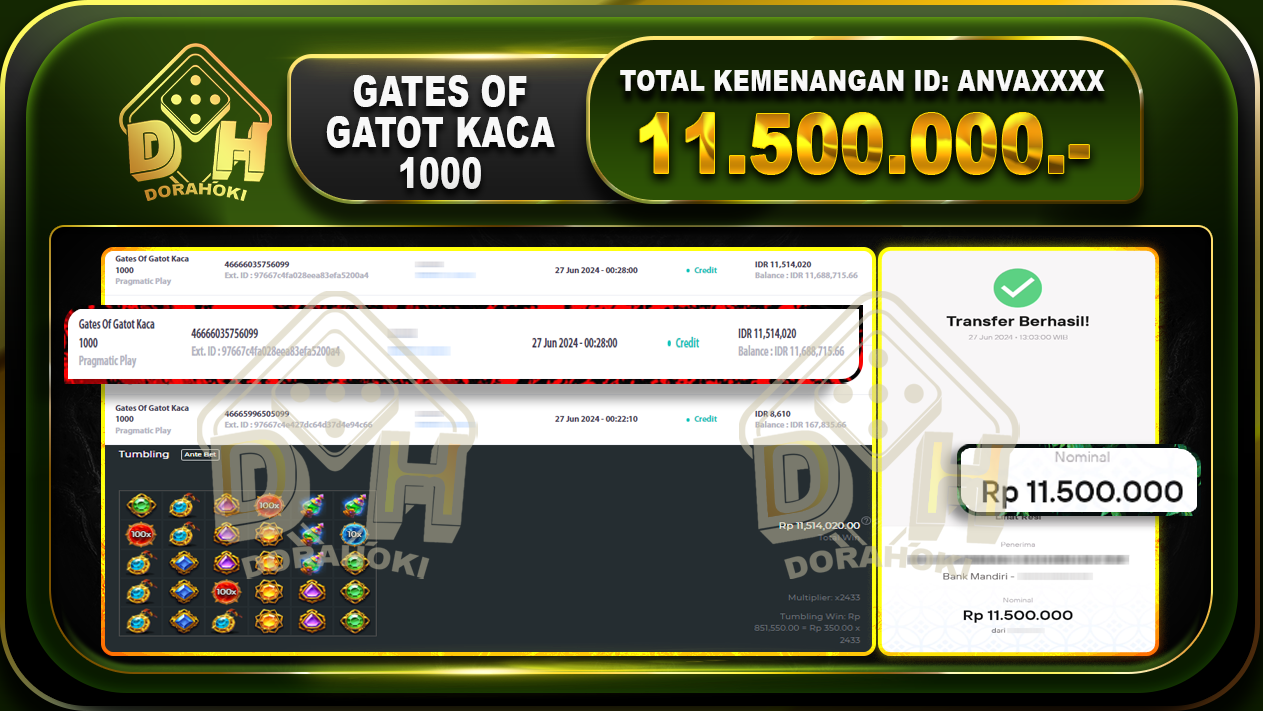 GATES OF GATOT KACA 1000 Rp.11.500.000