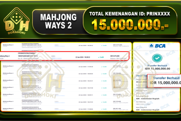 MAHJONG WAYS 2 Rp.15.000.000