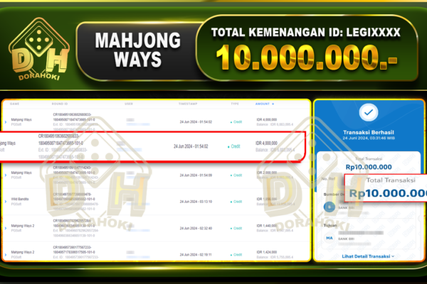 MAHJONG WAYS Rp.10.000.000