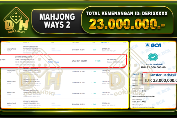 MAHJONG WAYS Rp.23.000.000