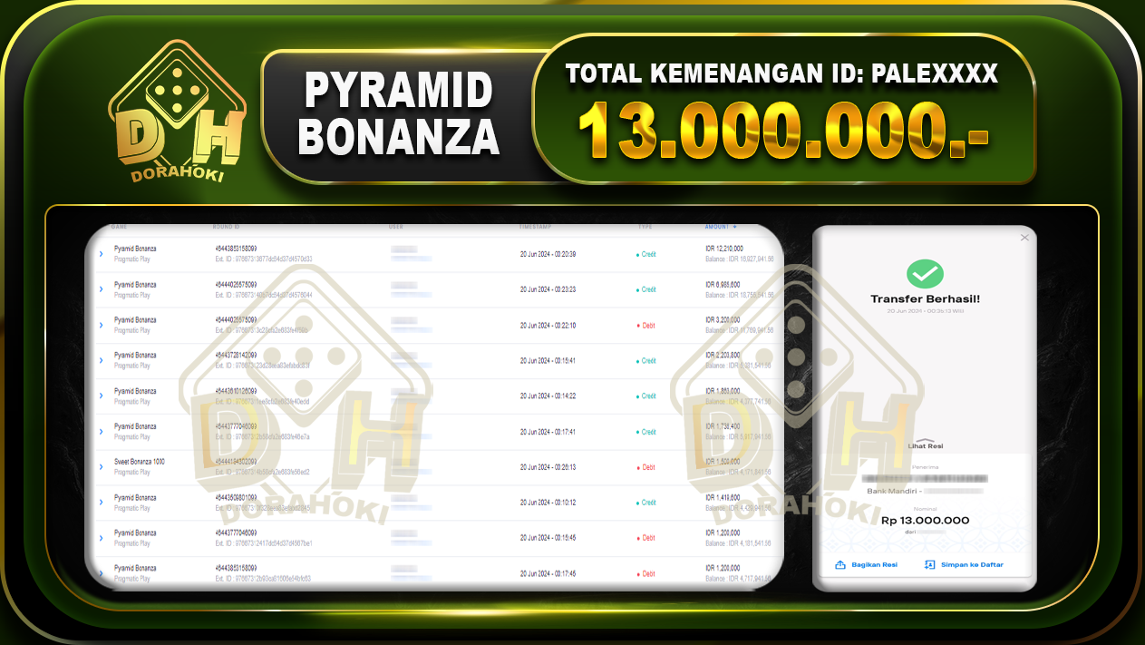 PYRAMID BONANZA Rp.13.000.000