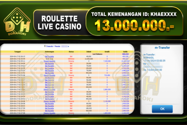 ROULETTE Rp.13.000.000