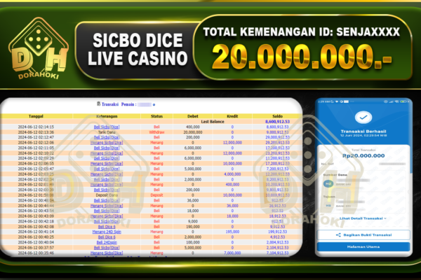 SICBO DICE Rp.20.000.000