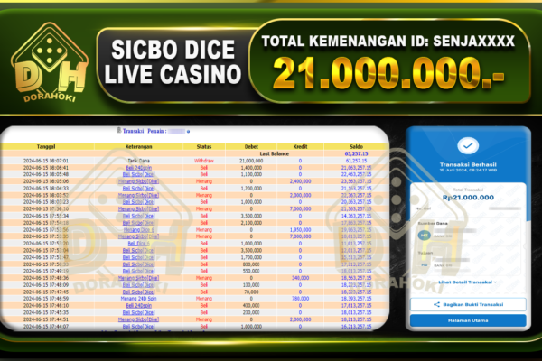 SICBO DICE Rp.21.000.000