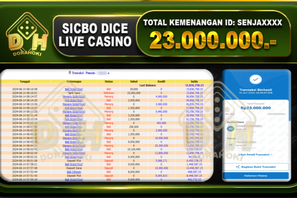 SICBO DICE Rp.23.000.000