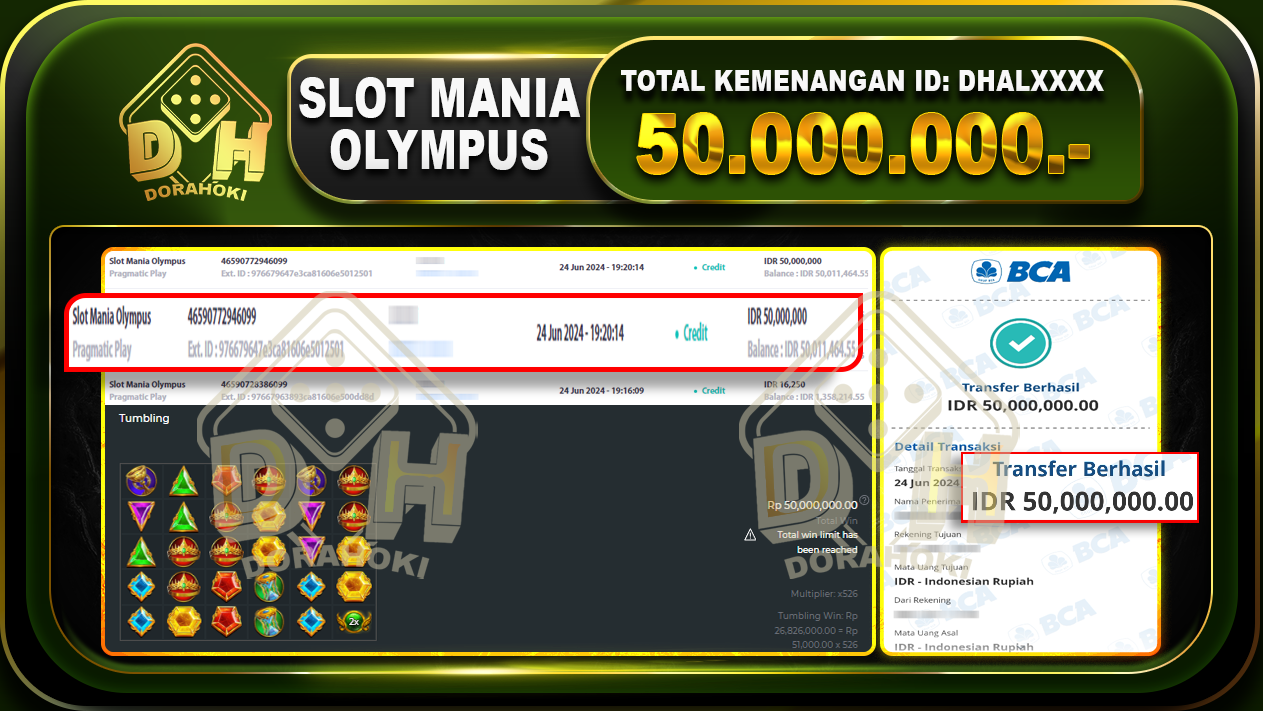 SLOT MANIA OLYMPUS Rp.50.000.000