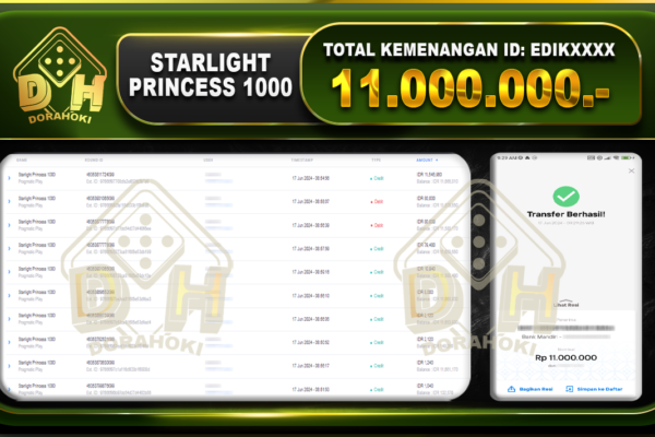 STARLIGHT PRINCESS 1000 Rp.11.000.000