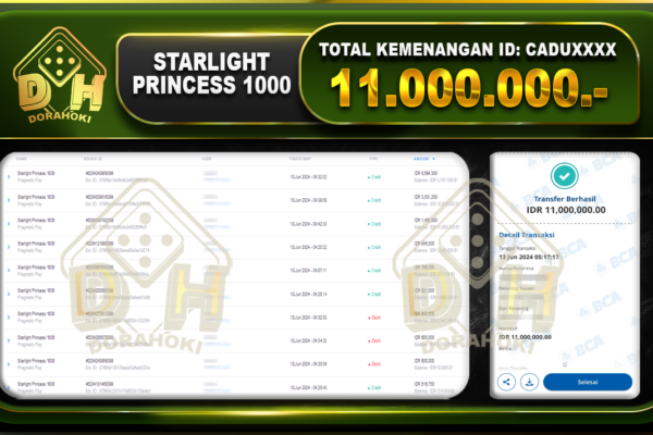 STARLIGHT PRINCESS 1000 Rp.11.000.000