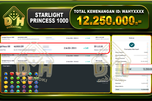 STARLIGHT PRINCESS 1000 Rp.12.250.000