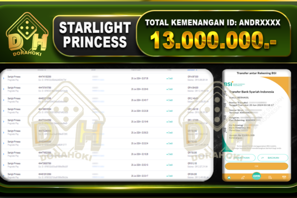 STARLIGHT PRINCESS Rp.13.000.000