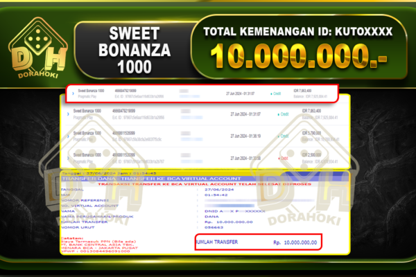 SWEET BONANZA 1000 Rp.10.000.000