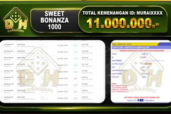 SWEET BONANZA 1000 Rp.11.000.000 - 2