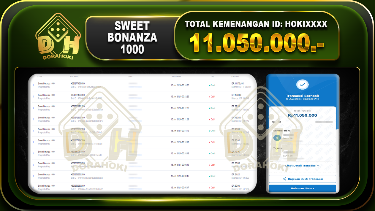 SWEET BONANZA 1000 Rp.11.050.000