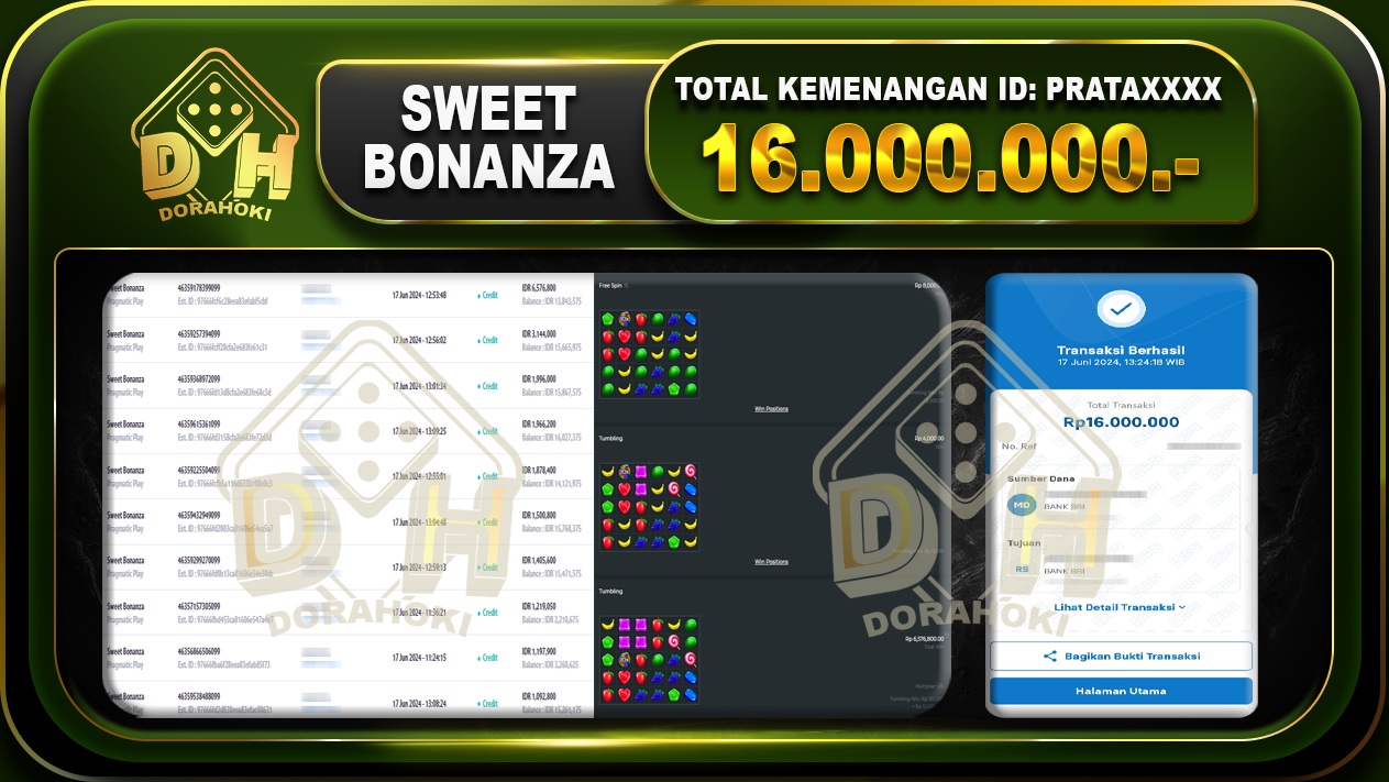 SWEET BONANZA Rp.16.000.000