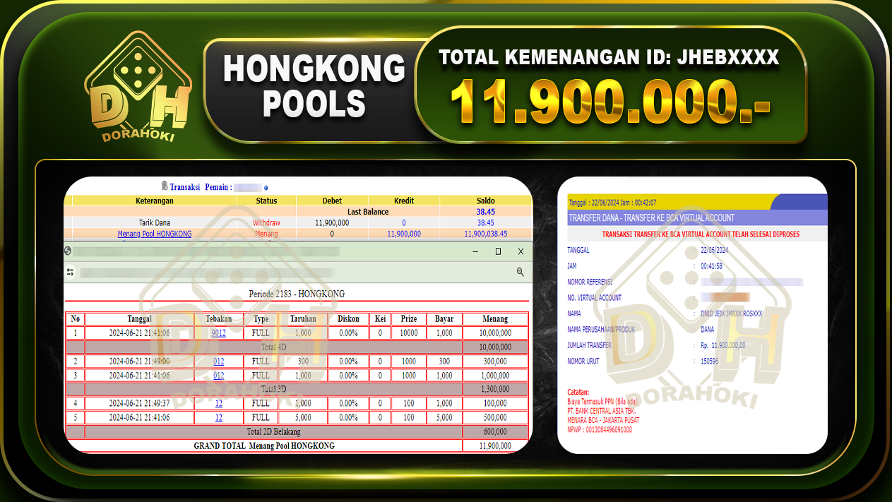 TOGEL HONGKONG Rp.11.900.000