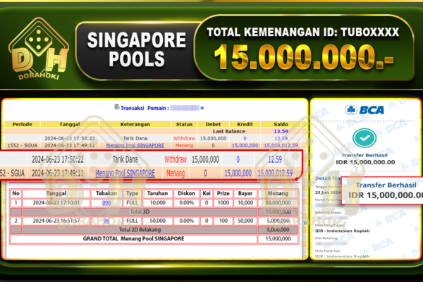 TOGEL SINGAPORE Rp.15.000.000