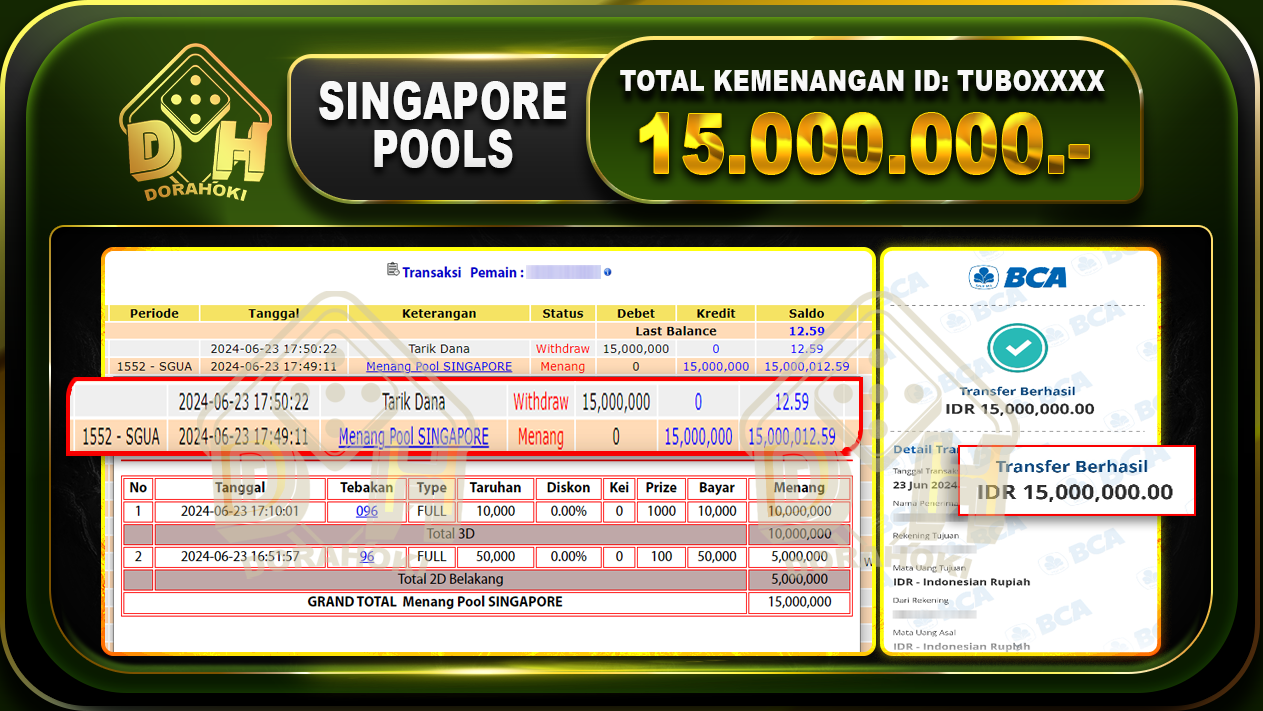 TOGEL SINGAPORE Rp.15.000.000