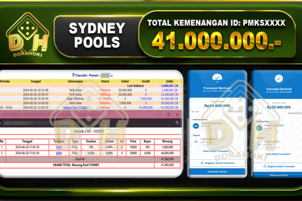 TOGEL SYDNEY Rp.41.000.000