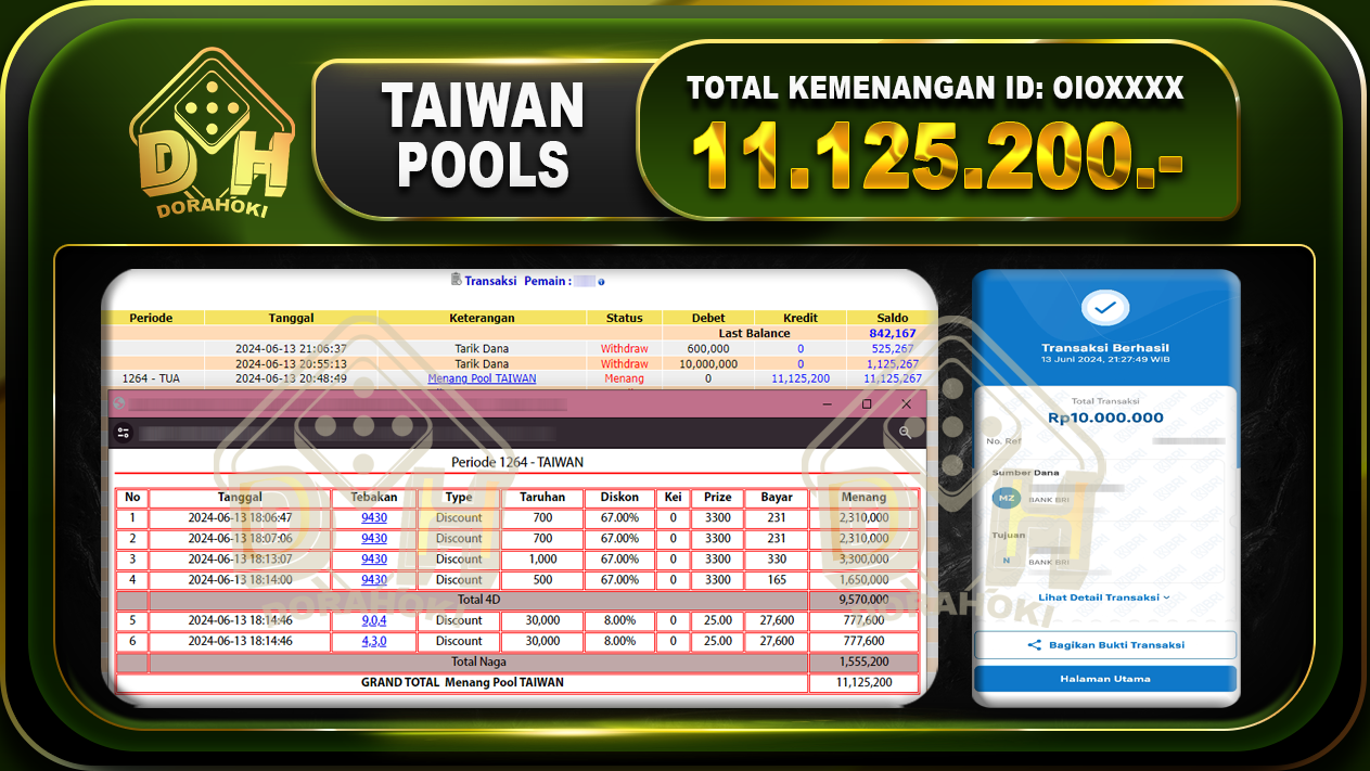 TOGEL TAIWAN Rp.11.125.200