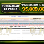 TOGEL TOTOMACAU 4D Rp.95.000.000