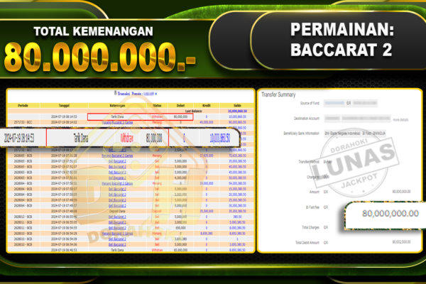 BACCARAT 2 Rp.80.000.000