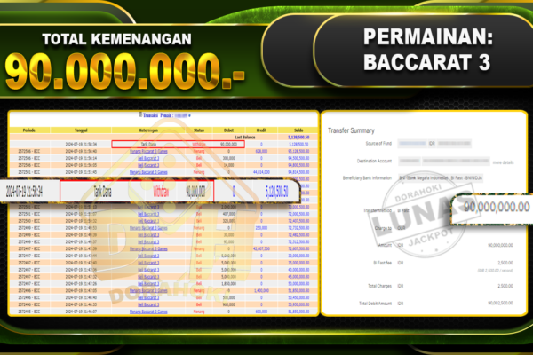 BACCARAT 3 Rp.90.000.000